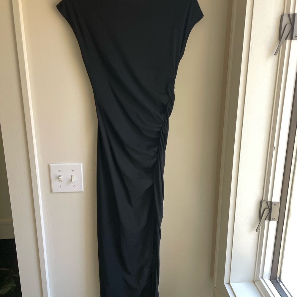 Black Ruched Bodycon Dress